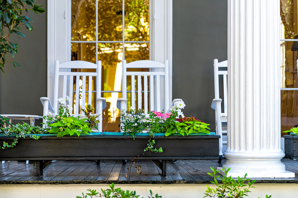 A peaceful Louisiana front porch. Plumbing Services.