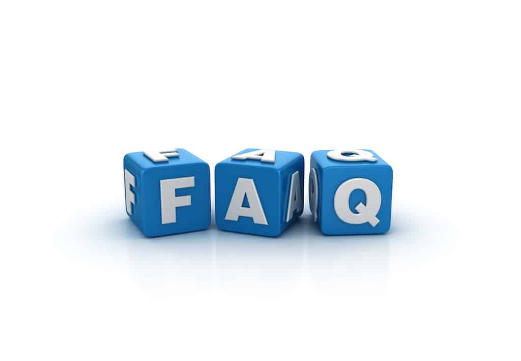 Cubes with FAQ written on all sides. | Plumbing service