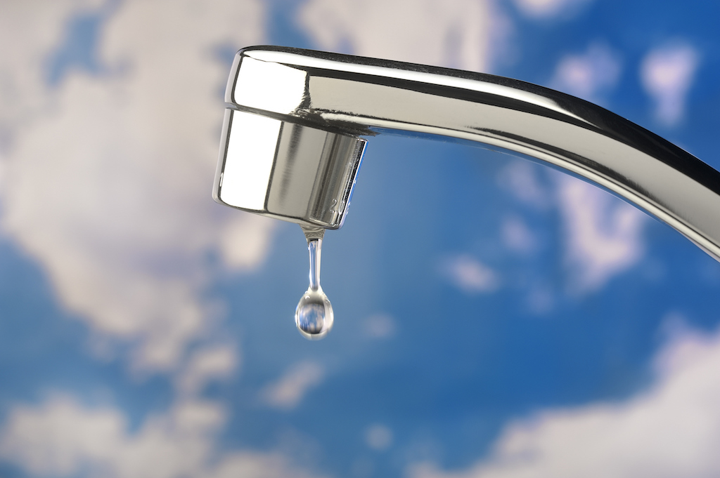 Water droplet because of leaky faucet. | Plumbing service